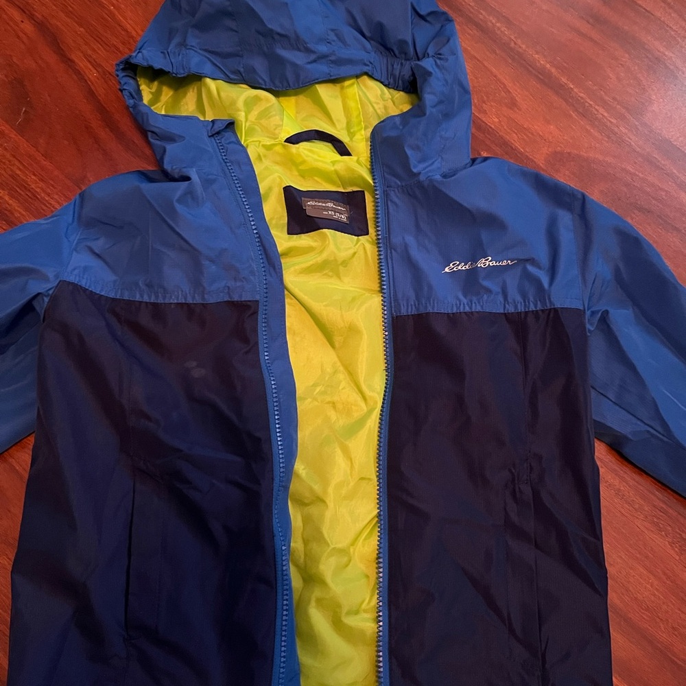 Eddie Bauer Kids Two-Tone Blue Raincoat